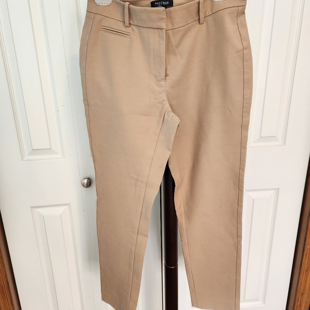 White House Black Market Tan slim ankle pants